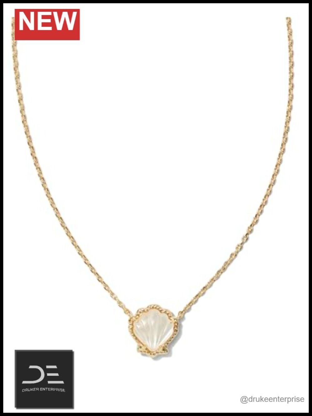 Kendra Scott Brynne Shell Short Pendant Necklace, Fashion Jewelry for Women